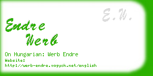 endre werb business card